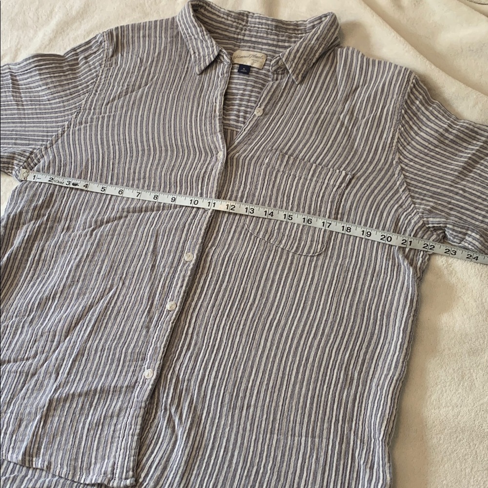 100% Cotton Universal Thread Striped Button-Up - image 6